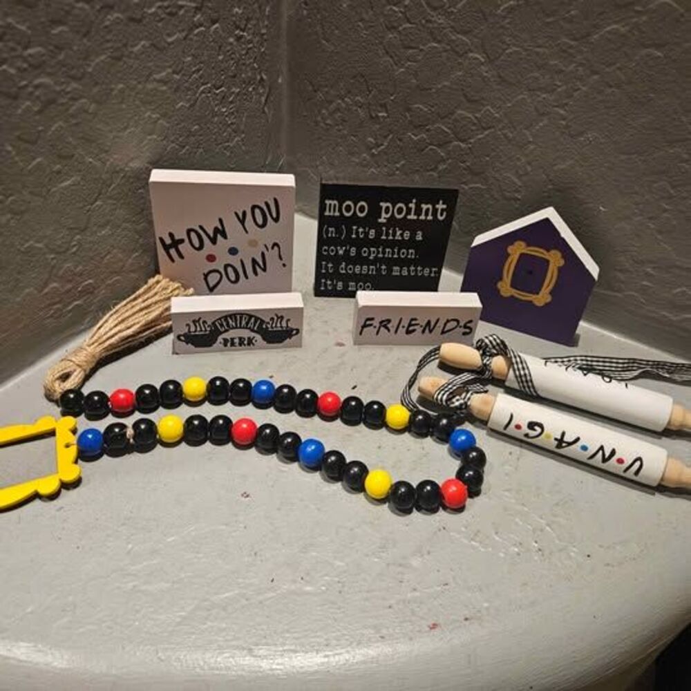 Friends TV Show Themed Tiered Tray Decor Bundle